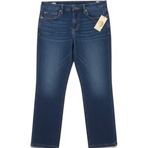 Talbots Jeans Women 8P Blue Straight Leg Stretch Petite Medium Wash Denim